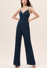 JJ House V Neck Floor Length Chiffon Jumpsuit New with Tag Size 14