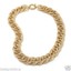 thumbnail 1 - 18" Technibond Interlocking Curb in Curb Necklace 14K Yellow Gold Clad Silver 