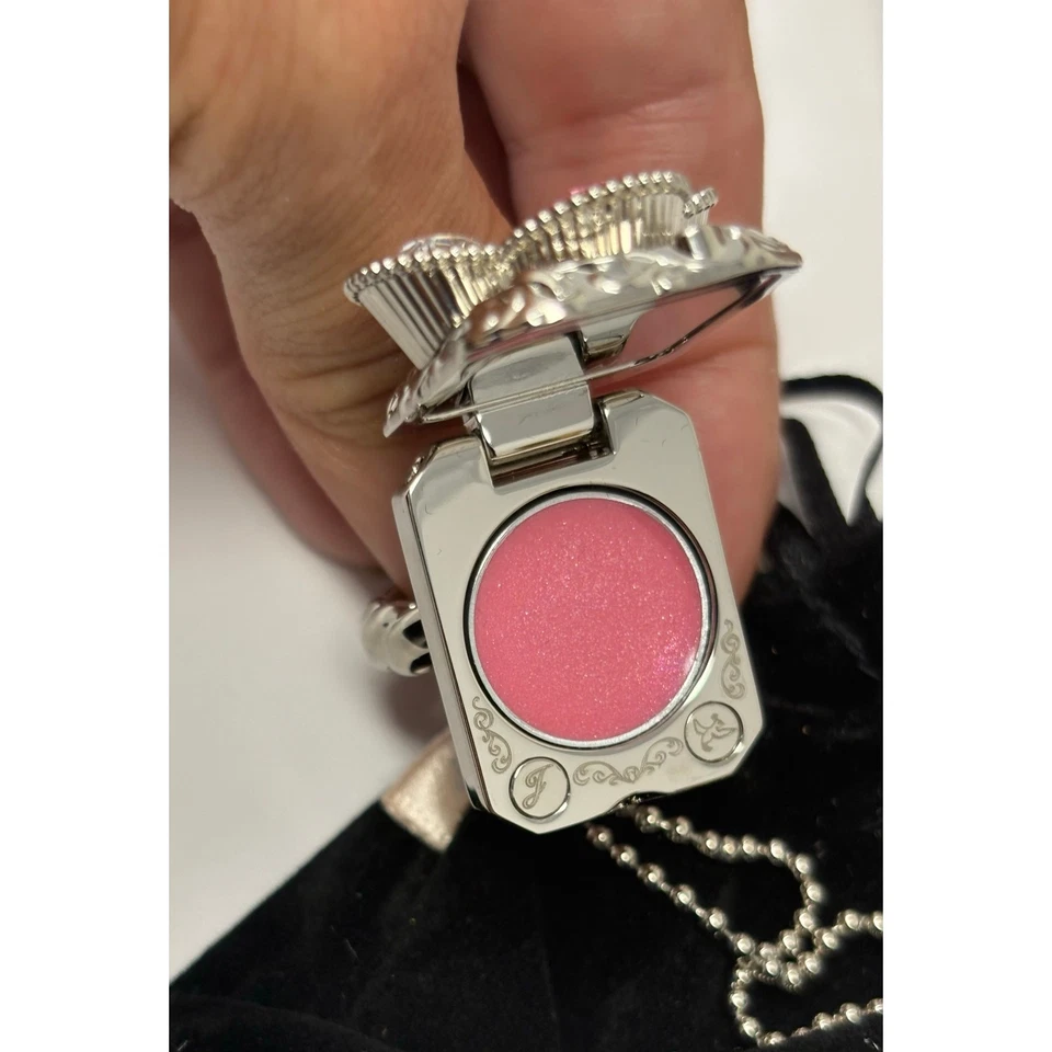 Jill Stuart Diamond Dew Lip Color – Pink Ring Keychain Compact – Rare & Collecti - image 2 of 4