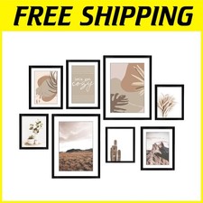 Gallery Wall Frames with Botanical Prints - 8 Pack