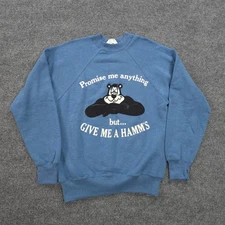 Vintage Champion Sweatshirt Mens Medium Hamms Beer Bear Running Man 60s Crew