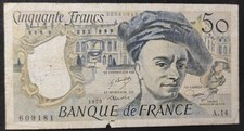 France 50 Francs Banknote Quentin de la Tour 1979 A.14 Ref: F.67/04