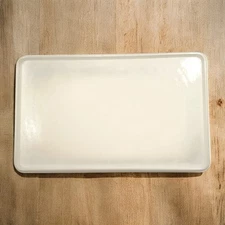 Vintage Clear Tupperware Deli Bacon Storage Container with Lid 11.5” x 7"