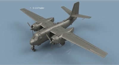 L'Arsenal Models 1/350 C-1 A TRADER UNFOLDED WINGS (2) 3D Printed Set