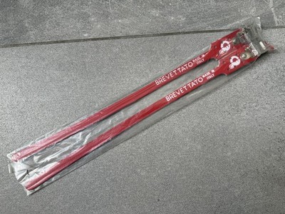 vintage NOS Errebi Brevettato Super Professional leather pedal straps red Italy