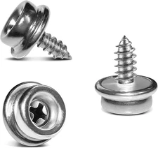 Stainless Steel Screws Marine Grade Boat Canvas Snaps 3/8" Socket with Stainless