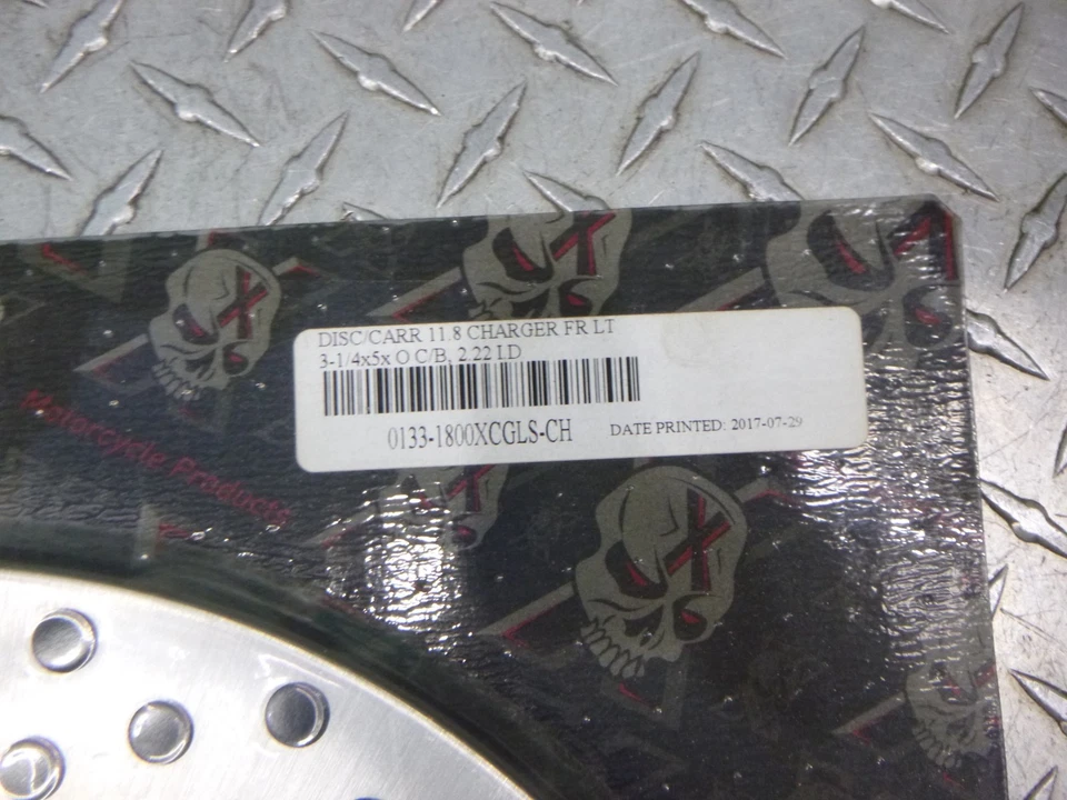 Front Brake Rotor Right 11.8" Harley FLH Billet Stainless 0133-1800XCGLS-CH - Image 3 of 3