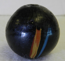 20595m Large .93 In Vintage End of Cane German Handmade Indian Marble