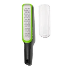 OXO Etched Zester: Stainless Steel Lemon & Garlic Grater, Soft-Grip Handle