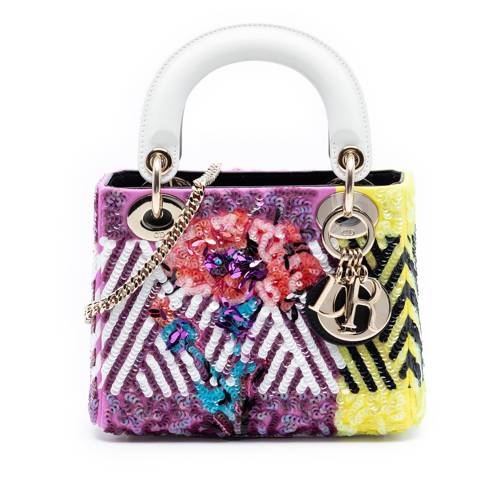 Authenticated Dior Mini Canvas Sequin Flower Pop … - image 1
