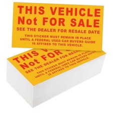 Pcs Car Dealership Supplies This Vehicle Not for Sale Stickers Car Dealer 200