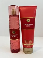 BATH & BODY WORKS STRAWBERRY FLIRT  FRAGRANCE MIST OR  BODY CREAM You Choose