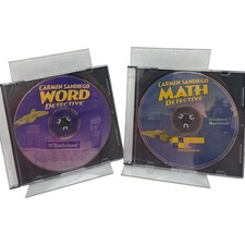 Lot Of 2 Carmen Sandiego Word Detective and Math Detective PC Software Games