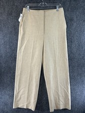 NWT Aritzia Wilfred Alanya Wide Leg Trousers Pants Sz 12 Heather Oat Beige 148