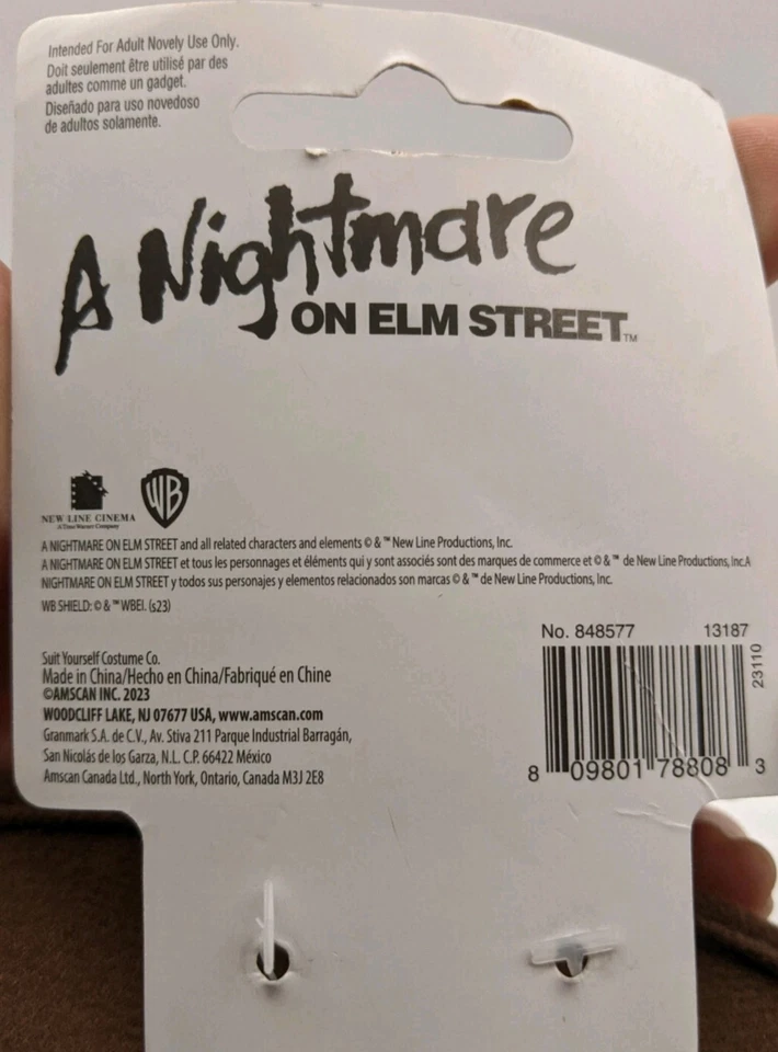 Freddy Krueger Nightmare On Elm St. Adults Halloween Costume Hat Accessory NEW!! - Image 3 of 4