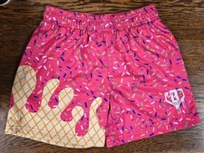 *BRAND NEW* Adult Size; Large BL101 Baseball Lifestyle 101 Pink Ice Cream Shorts