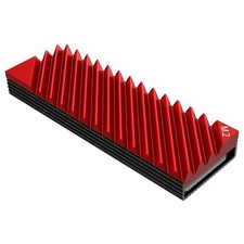 NVMe M.2 2280 SSD Heatsink Cooler DoubleSided With Thermal Pad For PS5 Red
