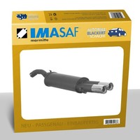 Imasaf Auspuff Sportauspuff für VW Golf II 1.8 GTI 16V 95/102KW 9/89- 2X76Mm