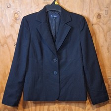 Evan Picone Essentials Blazer Women's Size 8 Black Classic Office Corpcore Pro