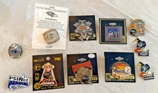 LOT OF 11 Super Bowl Lapel Hat Pin Baltimore Ravens World Champions+ VINTAGE PIN