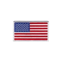 Patch - C&D Visionary - US Flag 4"x2.25" New USA U.S.A. Iron-on Embroidered