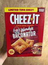 Limited Edition Wendy's Baconator Cheez It Cheese Baked Snack Crackers 12.4oz