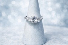 .925 Sterling Silver Cubic Zirconia Ring Size 8