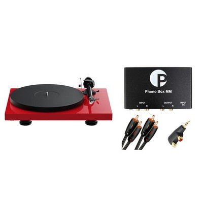Pro-Ject: Debut EVO 2 Turntable Gloss Red + PREAMP PACK