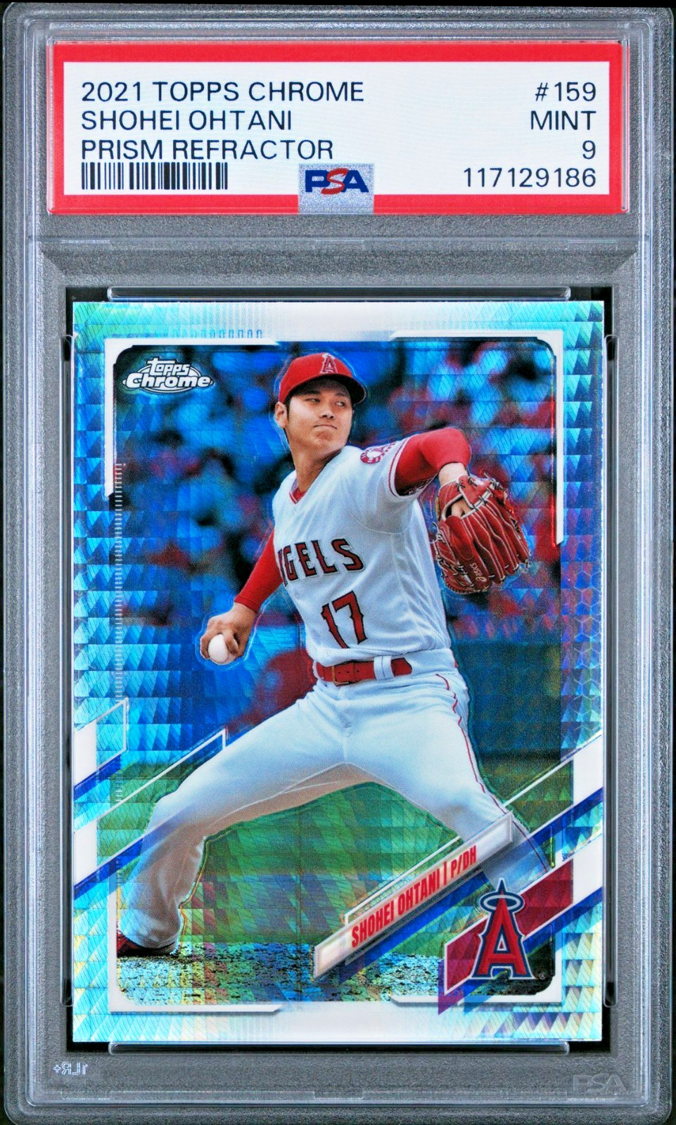 2021 Topps Chrome 159 Shohei Ohtani Prism Refractor PSA 9 Mint