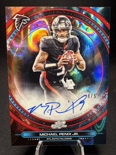 2025 Topps Chrome Michael Penix Jr. Chrome Autographs (RAW)
