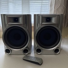 Sony Bookshelf Speakers SS-EC55S Mini HiFi Compact Wired Pair 6 Ohms Remote