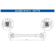 2x Bremsschlauch hinten für Audi A1 8X1 8XA A3 8L1 TT 8N3 8N9 | 23838861