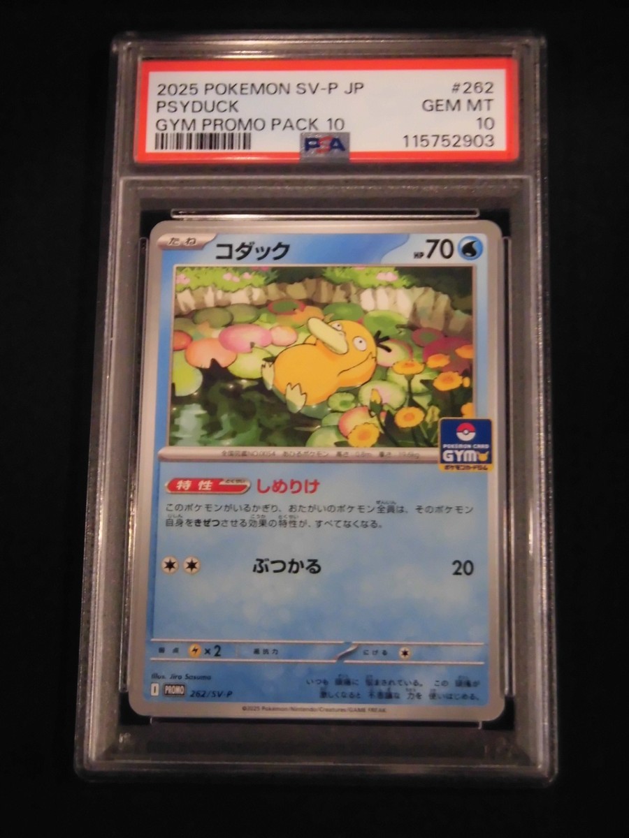 PSA 10 Pokemon Card Psyduck Golduck GYM Promo SEQ set 262/SV