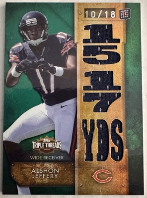 2012 Topps Triple Threads - Relics Alshon Jeffery #TTR-59 Emerald /18 (MEM, RC)