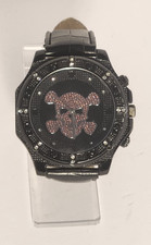 Skull and Crossbones on Dial - Ice Star Fashion Watch #LB-5100G UNIQUE