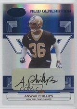 2006 Leaf Certified Materials Mirror Blue Signatures Anwar Phillips Auto 0v1