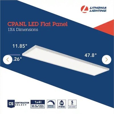 1 ft. x 4 ft. 4k Lumens Integrated LED Panel Light Switchable Color Temperature