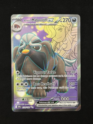 Arven's Mabosstiff ex 218/182 Sv10: Destined Rivals Holo Pokemon TCG - NM
