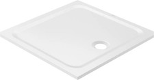 VIGOUR Duschwanne Derby Mineralguss Maße:80x80x3,2 Ablauf Längsseiten ,mittig