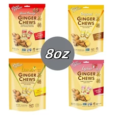 Ginger Candy, 8oz, Ginger Chews Original，Lemon，Mango，Lychee, Prince Of Peace