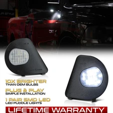 [BRIGHT]White LED Under Side Mirror Puddle Light Lamp For 09-18 Dodge RAM Pickup