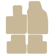 Beige Fußmatten Velour für Fiat 500e 2020-... Autoteppiche, 14xRand