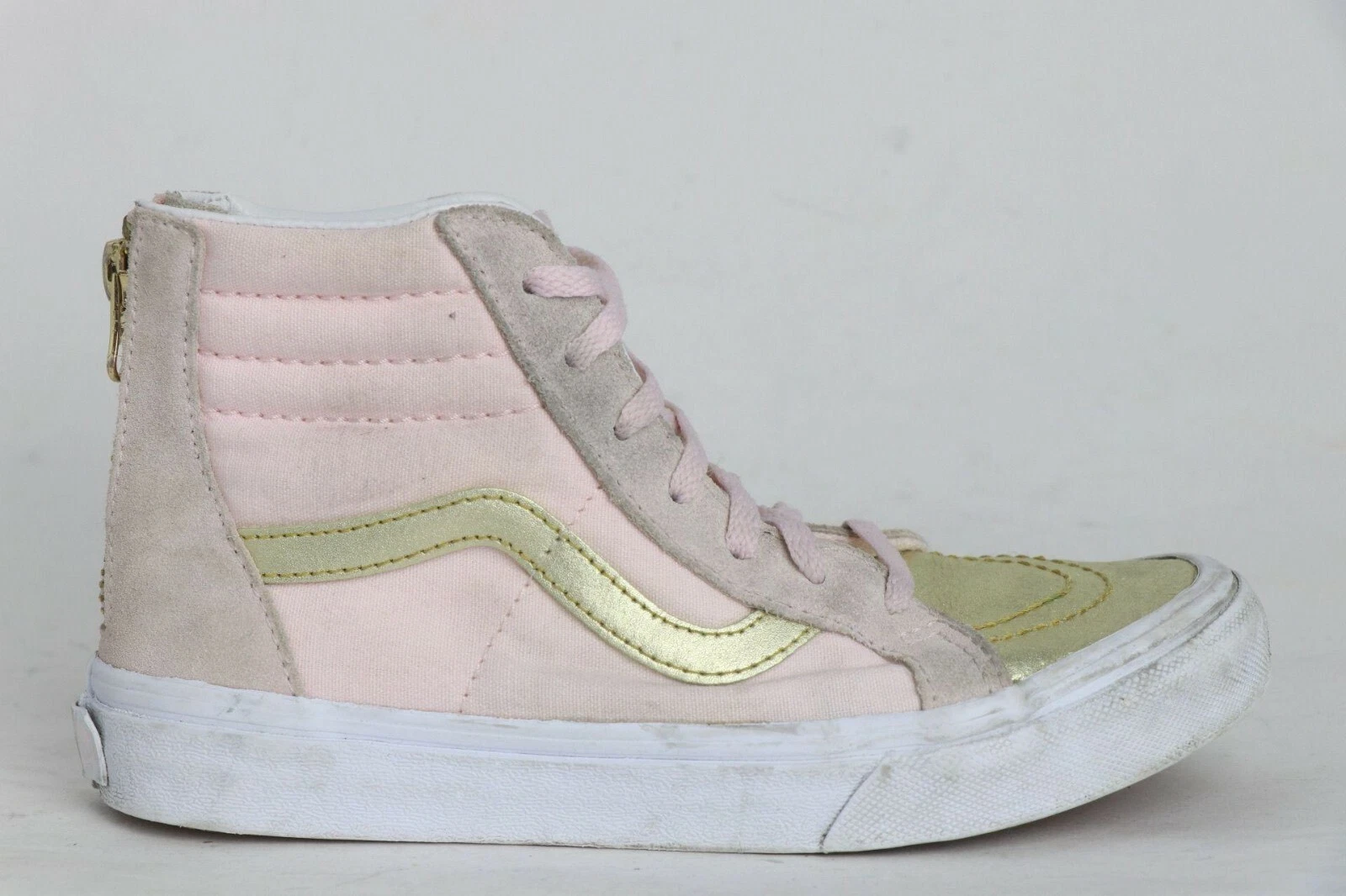 Scarpe Vans ragazza bambini taglia 3 off the wall sneaker rosa alte US Youth