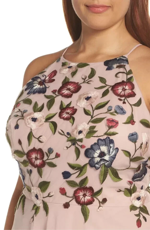 Vestido de chiffon Jenny Yoo floral damasco bordado Sophie luxo tamanho 10 $249 - Imagem 4 de 4