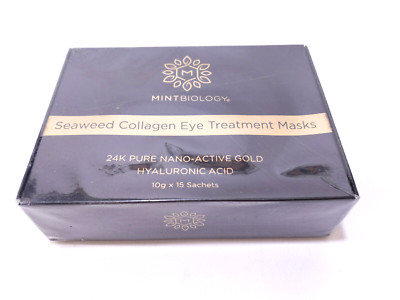 Mint Biology Seaweed Collagen Eye Treatment Masks 24 k pure gold 10g x 15 Sachet