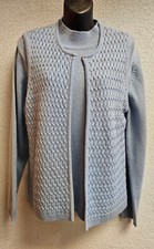 Vintage BFA Blue Classics Sweater  Basket Weave Vest Set Granny Core. 36a