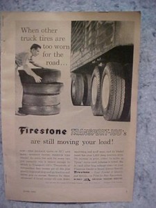 1962 FIRESTONE TRUCK TIRES AD