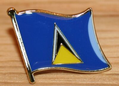 ST LUCIA Karibikflagge Land Metall Reversnadel Abzeichen