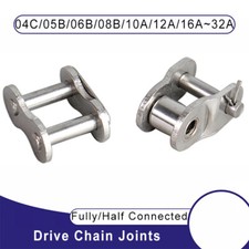 Stainless Steels Drive Chain Single Row Joint Fully/Half Connected Joint 04C~32A