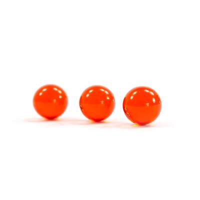 Glaskugel Crystal Orange (11mm) Glasmurmel Handarbeit Murmelbahn Nuggets Muggels
